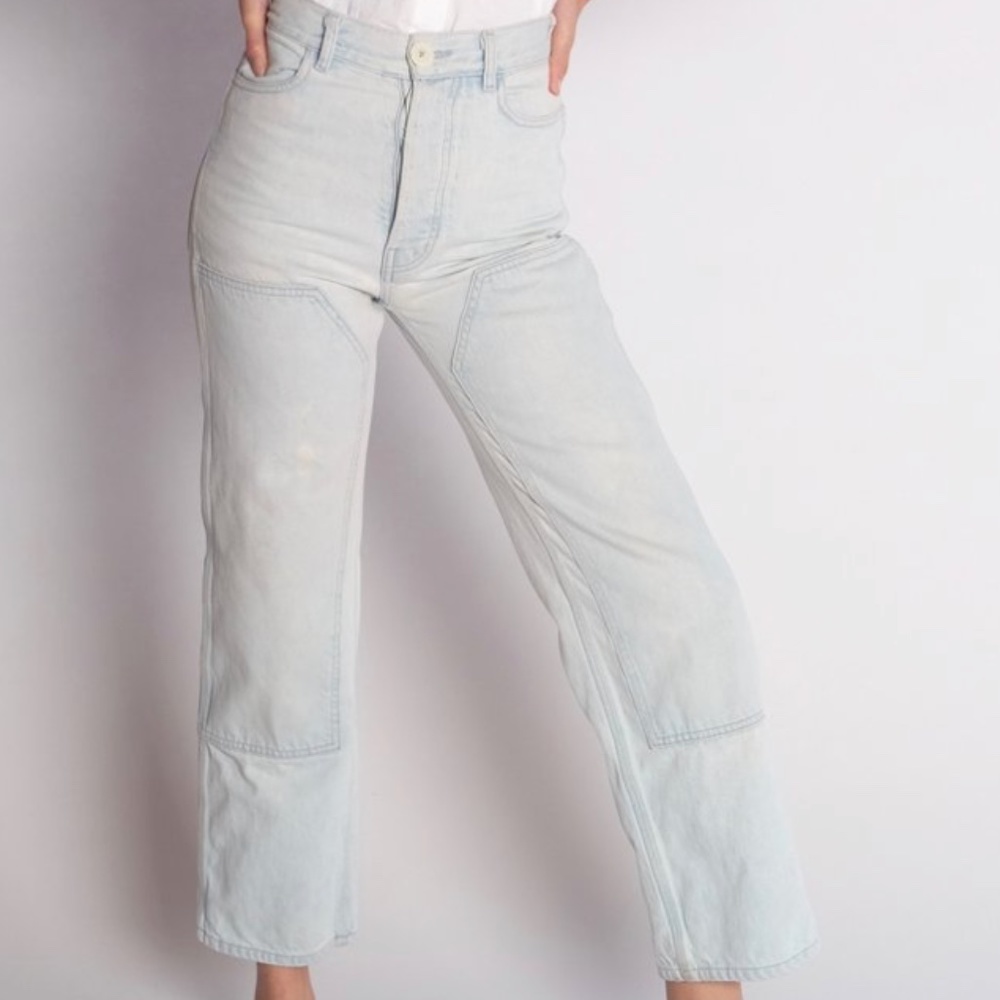 Jesse Kamm Pale Blue Handy Pants sz 0